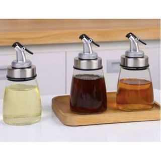 Chai tròn đựng nước mắm có vòi 200ml - đựng nước chấm, dầu ăn, giấm, cocktail pha chế loại chai tròn