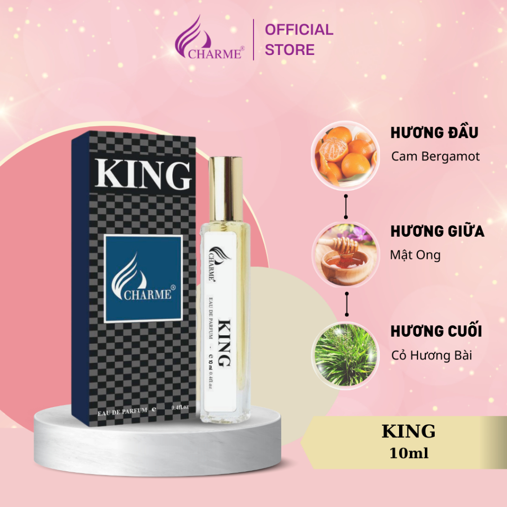 Nước Hoa Charme Chính Hãng Lưu Hương Lâu Từ 8-12 Tiếng, Hương Thơm Đẳng Cấp Phù Hợp Cả Nam, Nữ 10ml