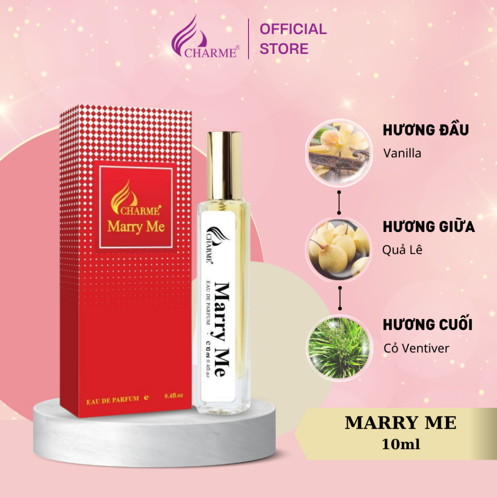 Nước Hoa Charme Chính Hãng Lưu Hương Lâu Từ 8-12 Tiếng, Hương Thơm Đẳng Cấp Phù Hợp Cả Nam, Nữ 10ml