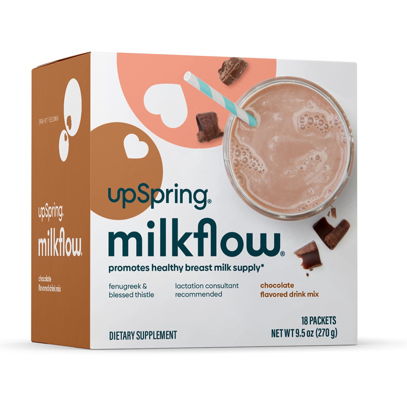Ngũ cốc lợi sữa (16 gói) Upspring dâu/socola có Electrolytes điện giải cho mẹ bú Milkflow Fenugreek