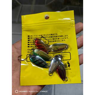 Mồi thìa lượn câu lure cá suối, mương ( 1 túi 6 con)
