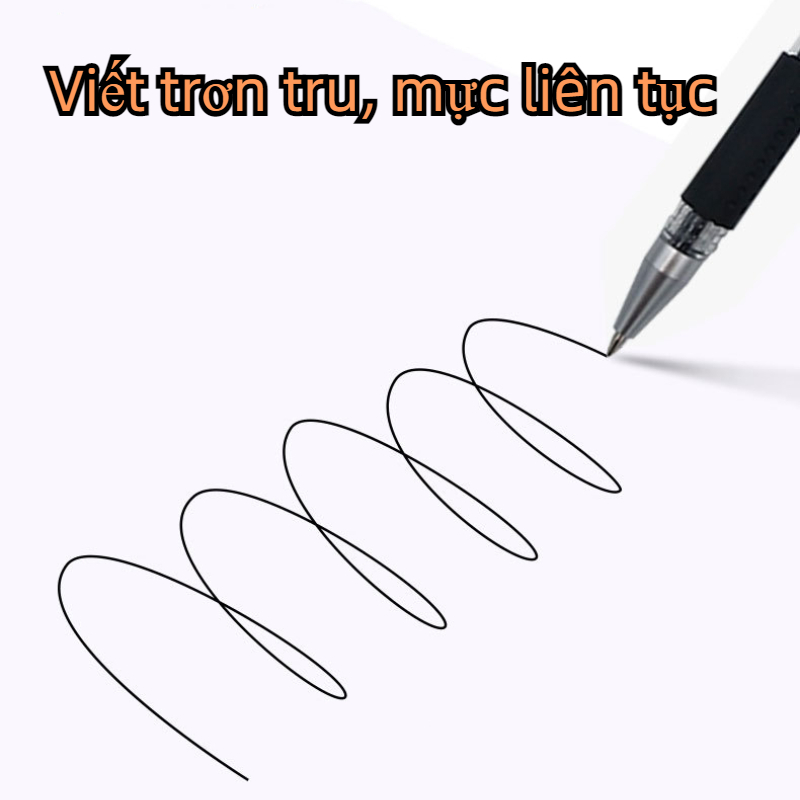 Bút bi bút gel 0.5mm cao cấp mực đều - Ngòi kiểu đạn nước xanh đen đỏ-DREAM