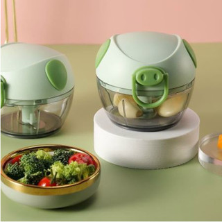 Máy xay tỏi ớt LỢN XANH cầm tay mini đa năng 3 lưỡi dao sắc bén cao cấp