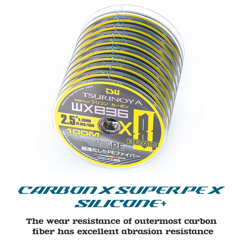 Dây câu lure bền Tsurinoya Pe Wx836 100m Hita Lure