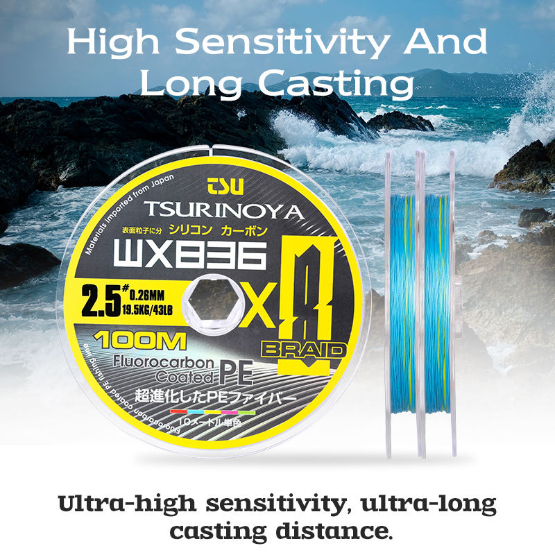 Dây câu lure bền Tsurinoya Pe Wx836 100m Hita Lure