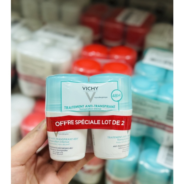 Lăn Khử Mùi Vichy - Kéo dài 48h-72h Cho Da Nhạy Cảm 50ml