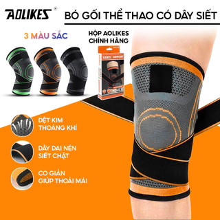 Bó gối có dây quấn trợ lực vải dệt kim 3D thoáng khí Aolikes AL7720