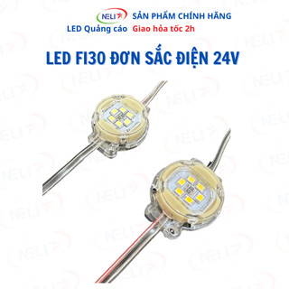 Dây led f30 đơn sắc đầu trong điện 24V DC chuyên làm chữ quảng cáo, bóng chống nước, dùng được ngoài trời.