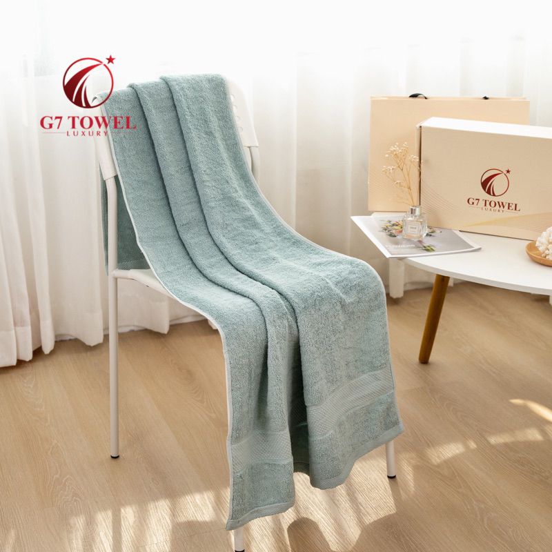 Khăn tắm cotton cao cấp G7WT05 kích thước 70x140cm dùng cho Spa, khách sạn, gia đình - 100% cotton nhập khẩu.