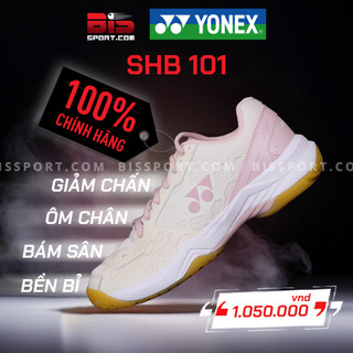 Giày Cầu Lông Chính Hãng Yonex SHB101CR Hồng Phấn Nhẹ Nhàng - Đế Cao Su Siêu Bám , Chống Trơn Khi Gặp Nước