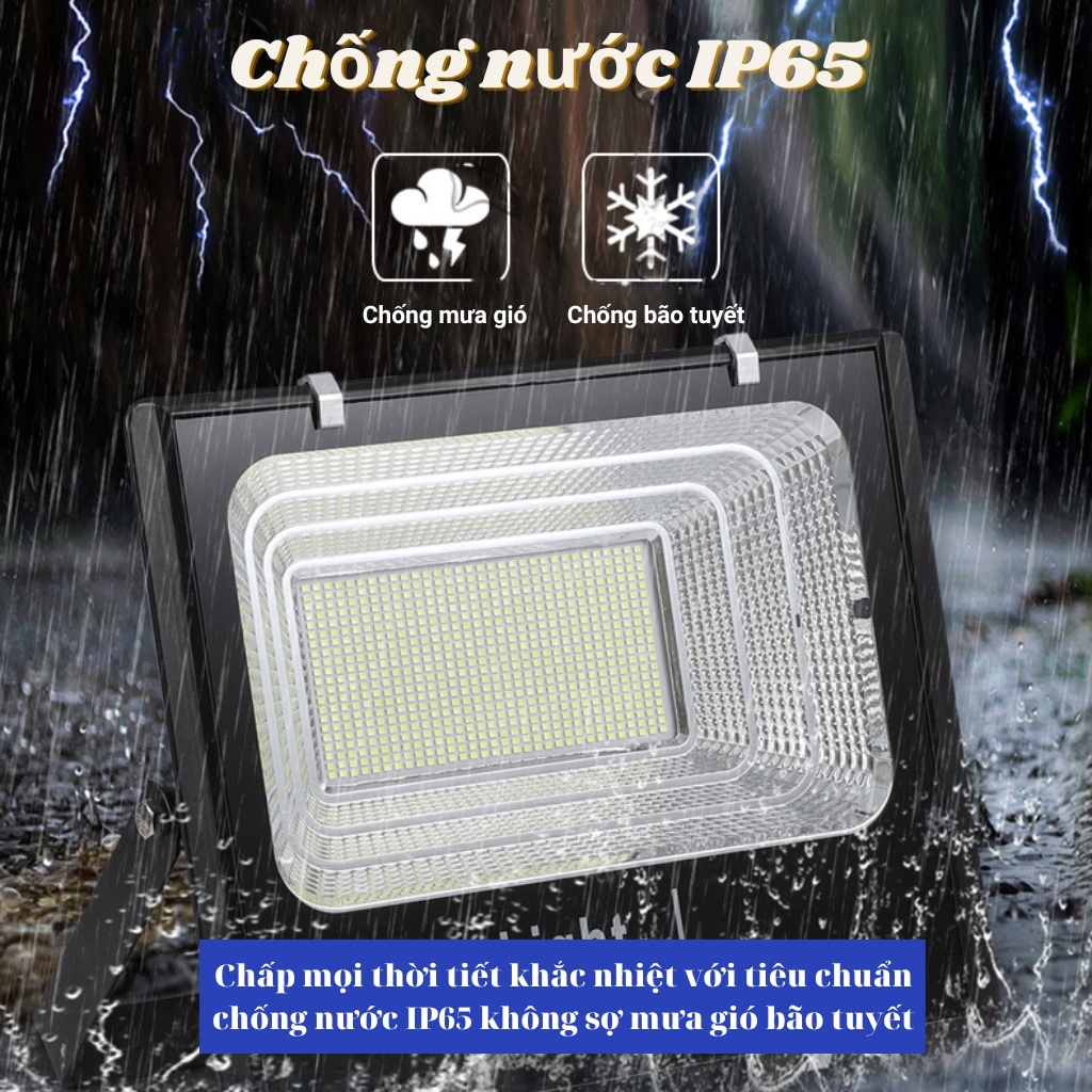 Bộ Đèn Năng Lượng Mặt Trời Trong Nhà,Sân Vườn, Đèn Pha 100W 200W 300W, Đèn Mắt Led Ngoài Sân