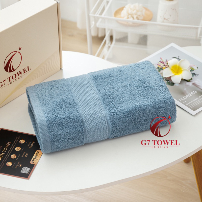 Khăn tắm cotton cao cấp G7WT05 kích thước 70x140cm dùng cho Spa, khách sạn, gia đình - 100% cotton nhập khẩu.