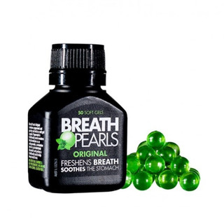 Kẹo thơm miệng Breath Pearls Natural Úc hộp 50 viên