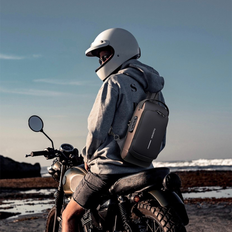 Túi Đeo Chéo HUTO Khoá Số Thông Minh Vải Chống Thấm Dành Cho Nam