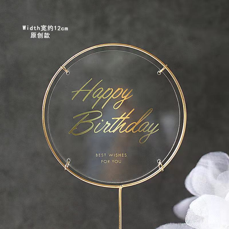 -Que cắm HPD Tròn - Trang trí bánh sinh nhật bánh kem