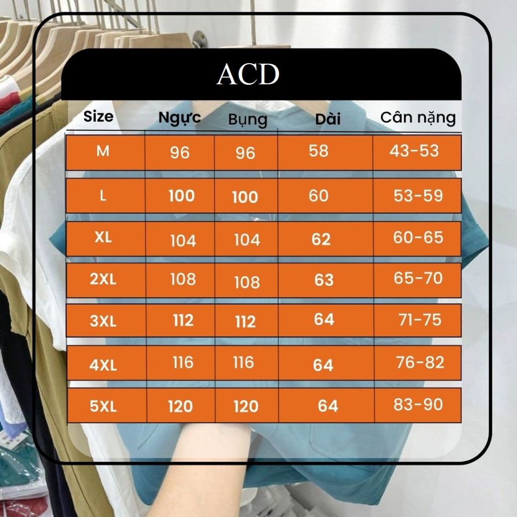 Áo sơ mi cánh dơi ngắn tay bigsize 87 kg _ Áo sơ mi công sở ACD