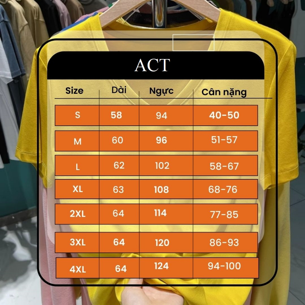 Áo cotton bigsize nữ 90kg_Áo thun co giãn thấm hút mồ hôi cực mát ACT