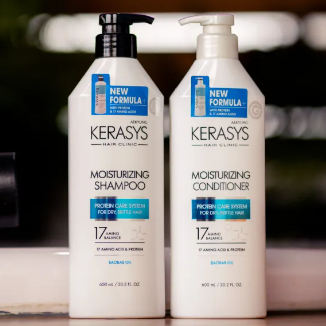 Dầu Gội, Xả Kerasys Moisturizing - Cân bằng độ ẩm cho tóc khô, xơ dễ gãy