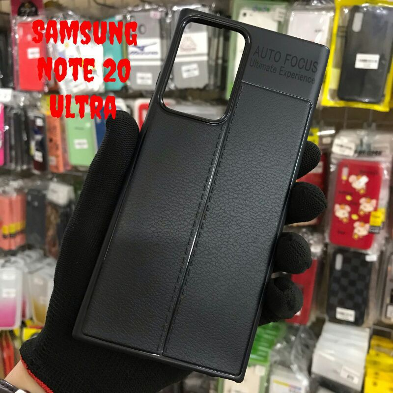 Ốp lưng dẻo vân giả da cho Samsung Note 20/ Note 20 Ultra 5G ôm bảo vệ máy