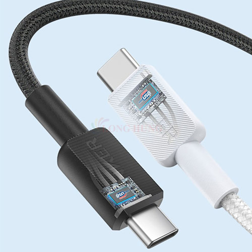 Cáp USB Type-C to Type-C Anker 322 Nylon Cable III 60W 0.9m A81F5/1.8m A81F6 - Hàng chính hãng