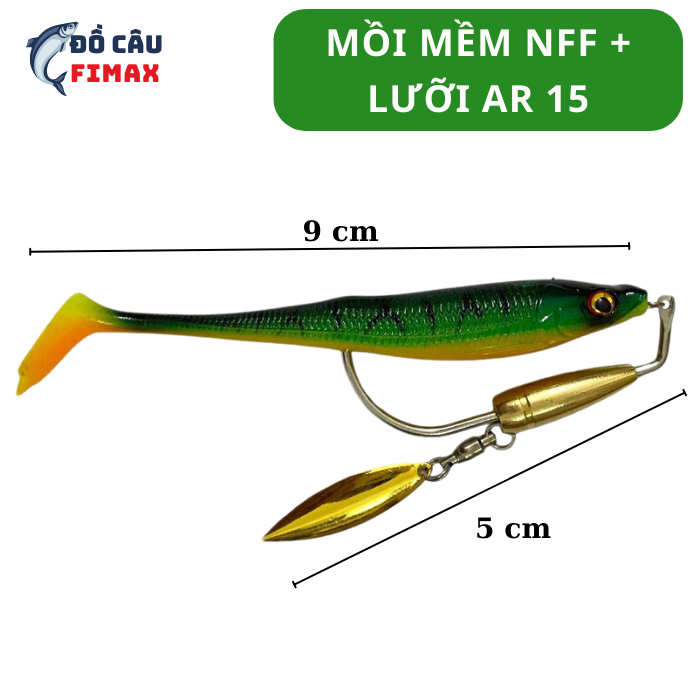 Dây câu cá dù câu lure Proberos x4 kèm mồi mềm + lưỡi AR15 tải cá lớn giá sinh viên 100m