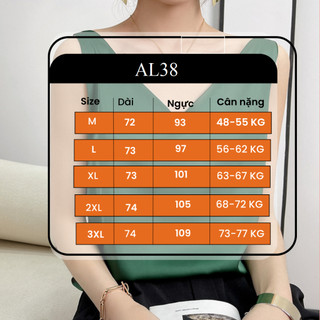 Áo lụa Satin bigsize 90kg mặc mát, dễ phối đồ AL38