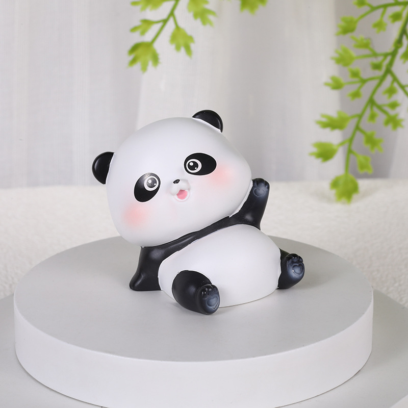 Mô hình gấu trúc mini để bàn biểu cảm dễ thương Ráp trang trí taplo ô tô, bàn học, bàn làm việc, quà tặng