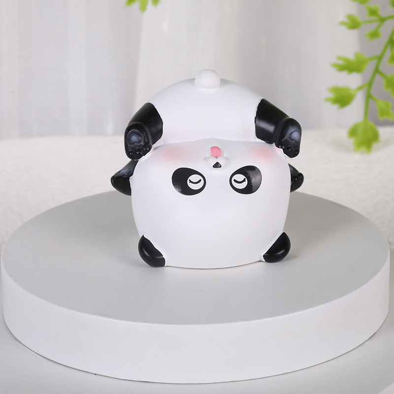 Mô hình gấu trúc mini để bàn biểu cảm dễ thương Ráp trang trí taplo ô tô, bàn học, bàn làm việc, quà tặng