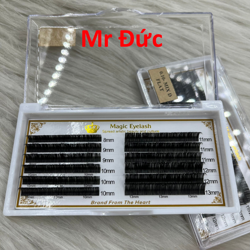 mi flat 0.10 mix size 8-13mm_siêu mềm,nhẹ _dụng cụ nối mi _Mr Đức