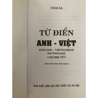 Sách - Từ điển Anh - Việt (135.000 từ)