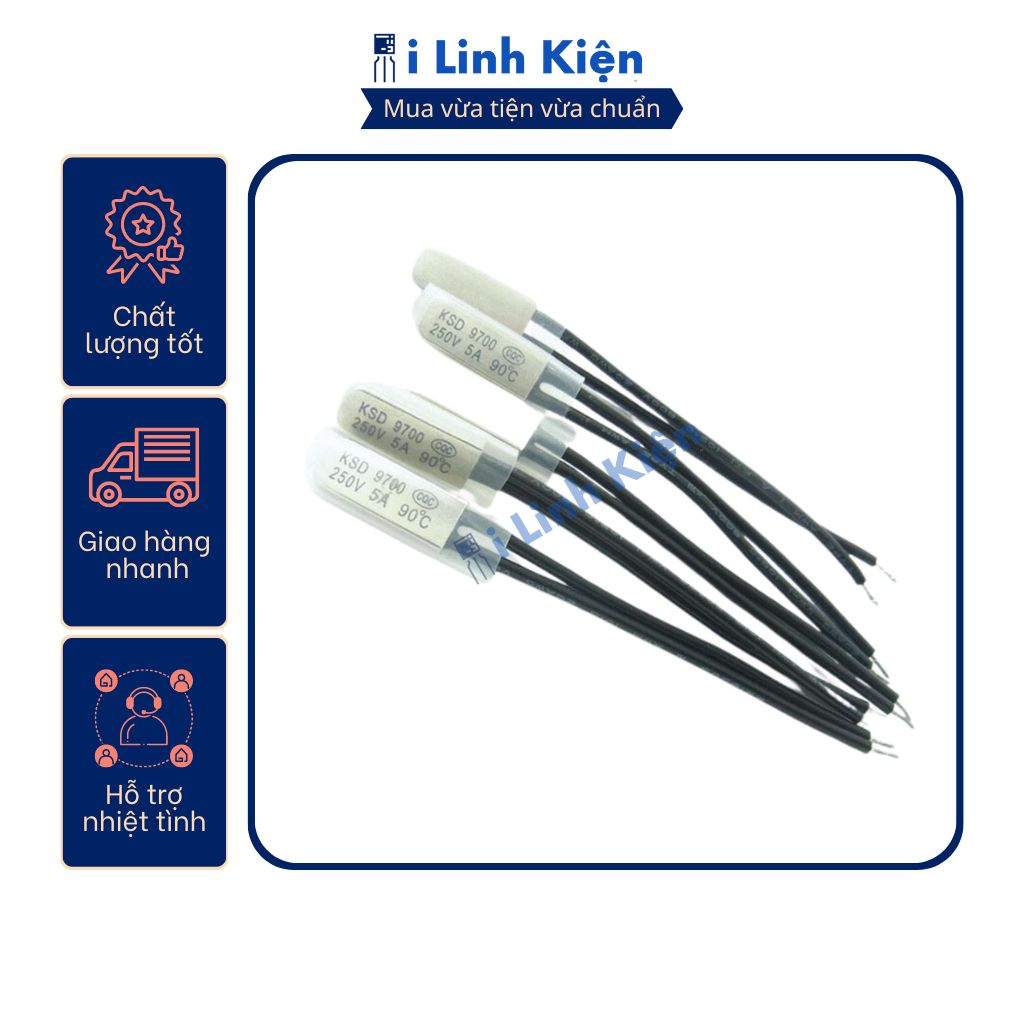 Relay nhiệt KSD9700 45 độ 5A 250V thường đóng