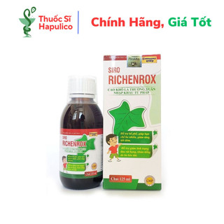  Siro ho cho bé RICHENROX giảm ho tiêu đờm viêm họng viêm phế quản chai 125ml 