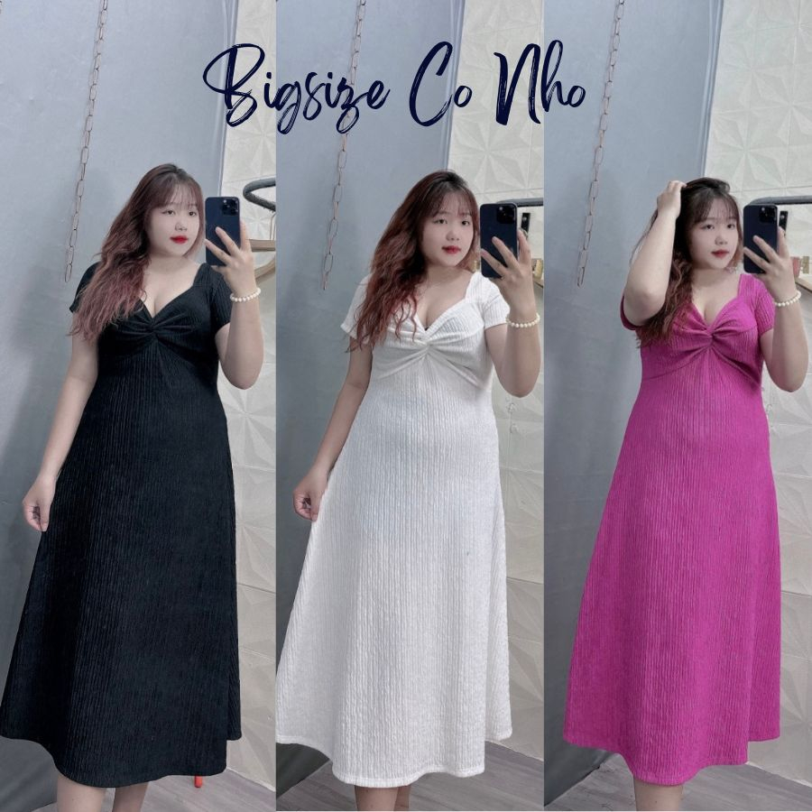 Đầm cup ngực dáng xòe bigsize nữ cổ nữ hoàng tay ngắn chất vải đũi xốp dành cho nàng chuppy 58-95 kg G204