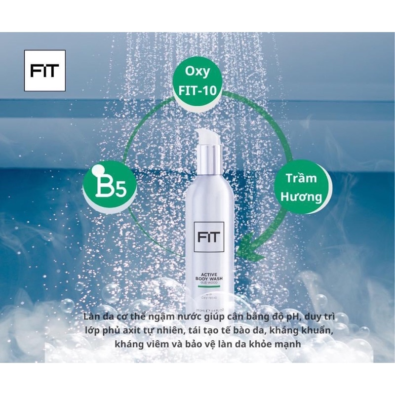 Sữa Tắm Hoạt Tính FIT Trầm Hương- Active Body Wash – 250ml