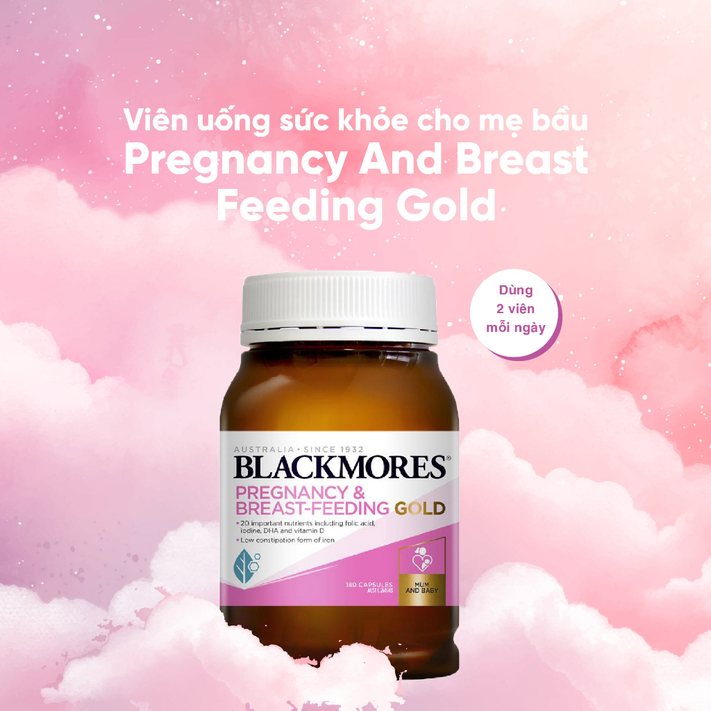 Vitamin Tổng Hợp Bà Bầu 60 - 180 viên Blackmores Pregnancy And Breast Feeding Gold Úc