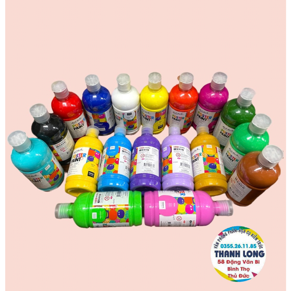 HCKT  - Màu Poster Paint MONT MARTE chai 500ml full màu
