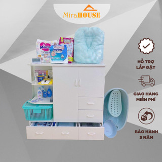Tủ Nhựa Đài Loan cho bé trai bé gái tủ đựng quần áo trẻ em nhiều hình ngộ nghĩnh MIRA HOUSE
