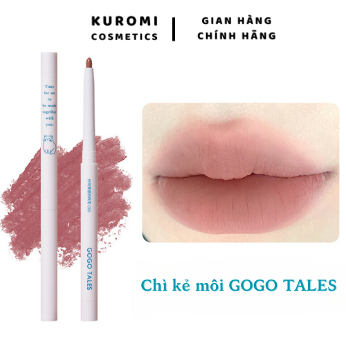 Chì Kẻ Viền Môi GOGO TALES Tự Nhiên 3D Hack Môi Lâu Trôi Velvet Fog Lipliner GT531 KUROMI