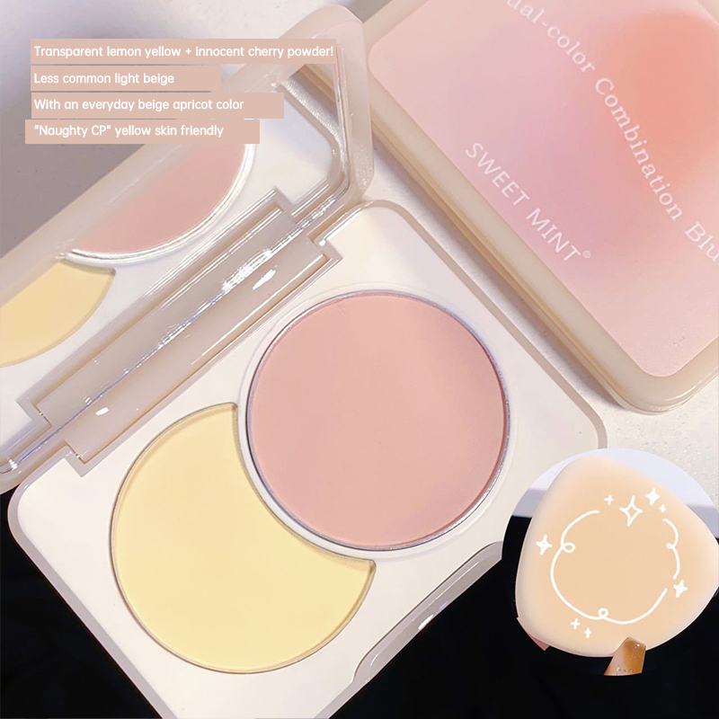 Miumiua🔮Bảng Phấn Má Hồng Sweet Mint 2 Màu Phấn Mịn Nhẹ Nhàng Trang Điểm Tự Nhiên