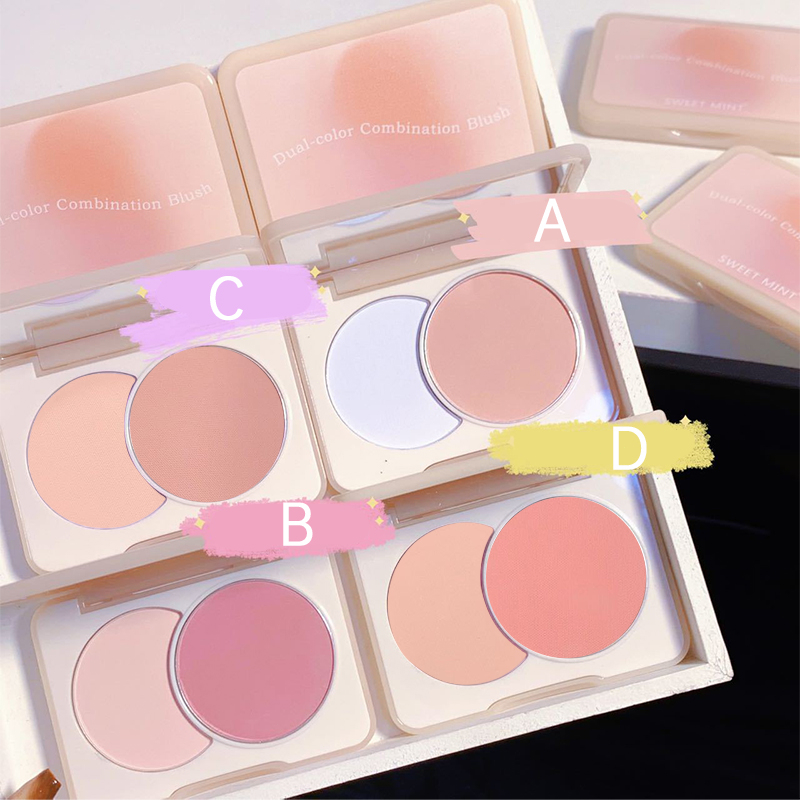 Miumiua🔮Bảng Phấn Má Hồng Sweet Mint 2 Màu Phấn Mịn Nhẹ Nhàng Trang Điểm Tự Nhiên