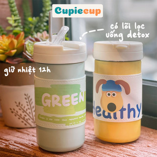  Bình Giữ Nhiệt INOX 304, Thiết Kế Nắp Bật, Giữ Nhiệt Lên Tới 12 Giờ, Phong Cách Dễ Thương BGN003