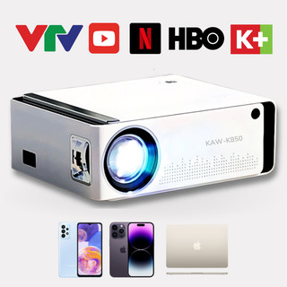 Máy chiếu mini kaw k850 hệ điều hành android, full hd 1080, kết nối máy tính, điện thoại