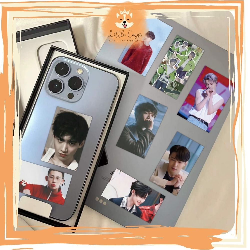 Set 50 sticker hình dán La Vân Hi, Tiêu Chiến, Vương Nhất Bác, Bạch Kính Đình, Vương Hạc Đệ trang trí sổ tay, máy tính