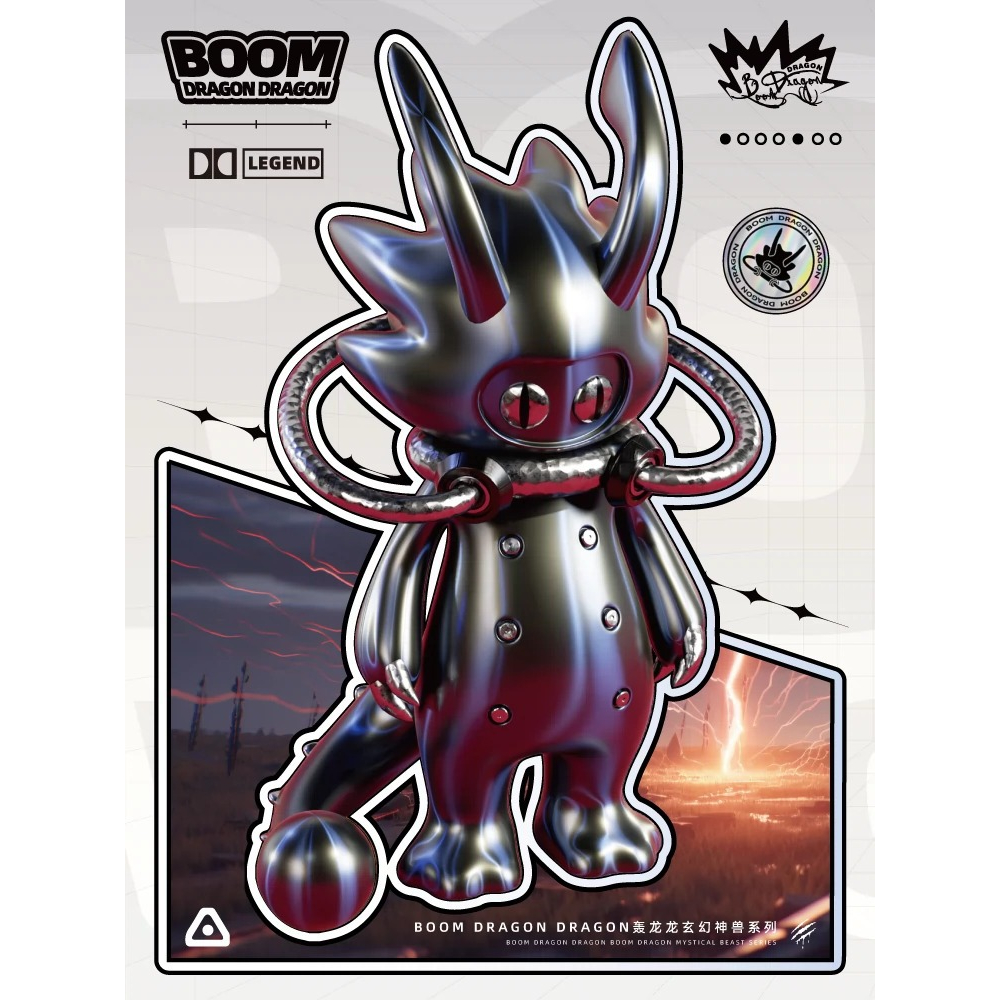 Ting200 Mô hình Boom Dragon Khủng long cool ngầu blindbox hộp mù sưu tầm blind box