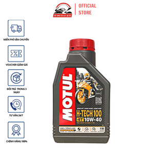 Nhớt tổng hợp cao cấp cho xe máy Motul H-Tech 100 10W40 1L