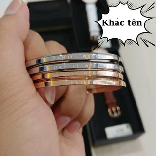 Vòng tay Cuff DW Ver 1- Lắc tay titan không gỉ -Khắc Tên Theo Yêu Cầu
