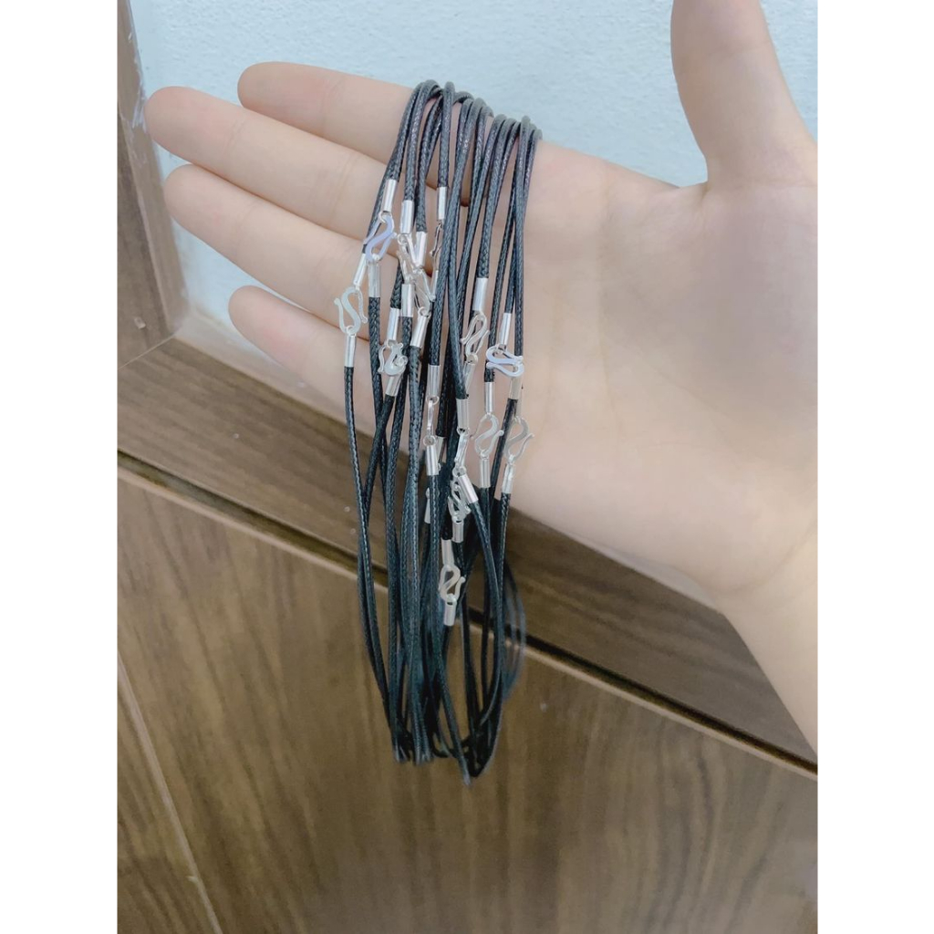 Dây da sần khóa bạc 3li