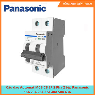 Panasonic - cầu dao aptomat mcb cb 2p 2 pha 2 tép panasonic 16a 20a 25a 32a 40a 50a