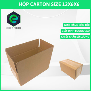 50 Thùng giấy hộp carton đóng gói hàng online ship COD size 12x6x6 cm