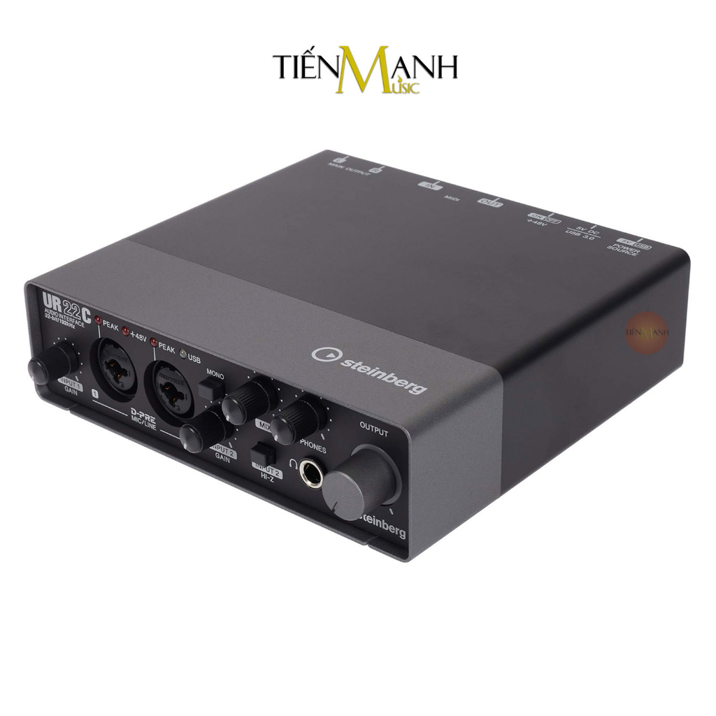 Soundcard Steinberg UR22C - Sound Card Bộ Thu Âm Thanh và Livestream USB 3.0 Audio Interface UR22